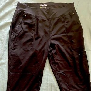 Black Scrub Pants - Bootcut Style - Purple Label by Healing Hands